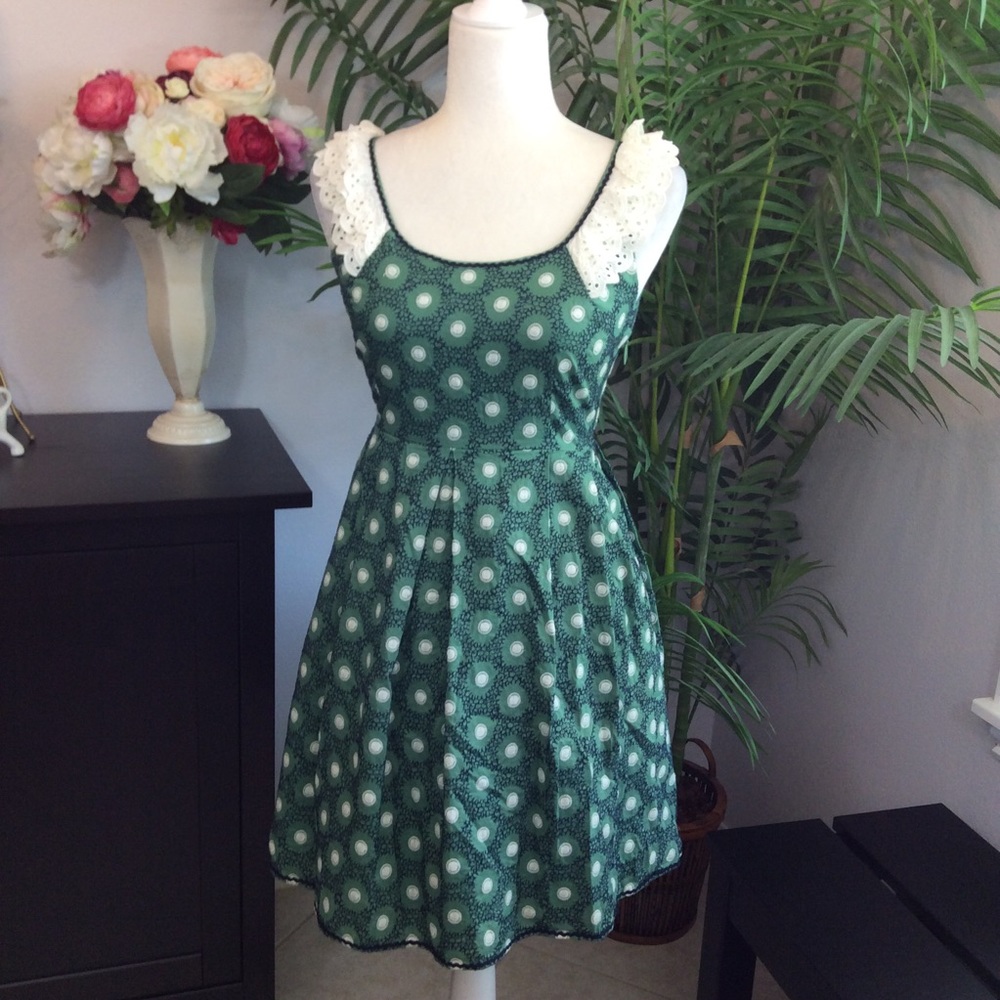 Juicy Couture Vintage Ruffle Embroidered Dress